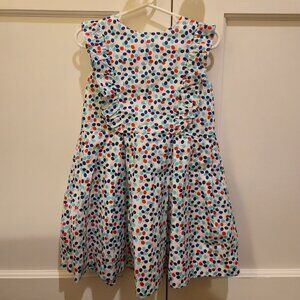 Jacadi Red and Blue Polka Dot Kids Dress